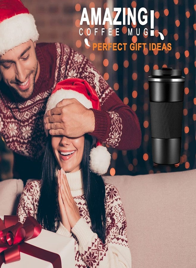 ZOKIXTO New Stainless Steel Vacuum Insulated Travel Tea and Coffee Mug -Insulated Cup for Hot & Cold Drinks, Travel Thermos Flask with Lid. (Black, 510 Ml) - Image 5